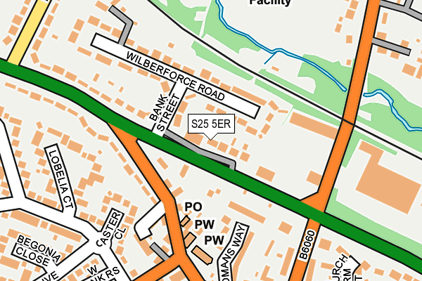 S25 5ER map - OS OpenMap – Local (Ordnance Survey)