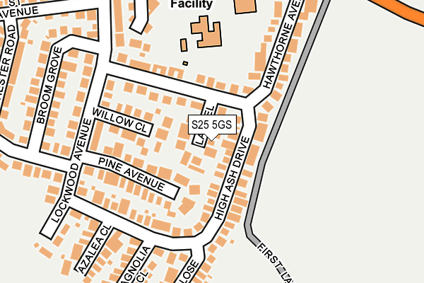 S25 5GS map - OS OpenMap – Local (Ordnance Survey)