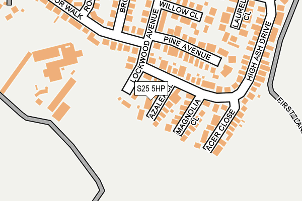 S25 5HP map - OS OpenMap – Local (Ordnance Survey)