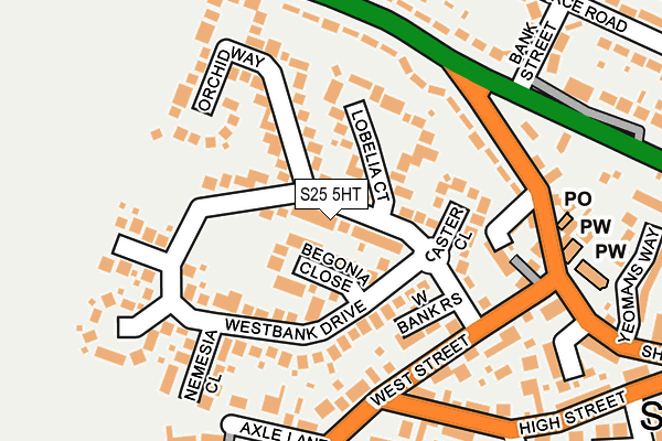 S25 5HT map - OS OpenMap – Local (Ordnance Survey)