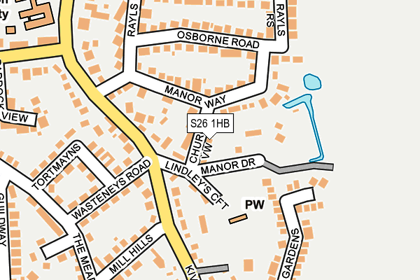 S26 1HB map - OS OpenMap – Local (Ordnance Survey)
