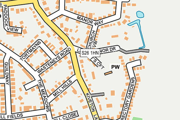 S26 1HN map - OS OpenMap – Local (Ordnance Survey)