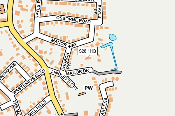 S26 1HQ map - OS OpenMap – Local (Ordnance Survey)