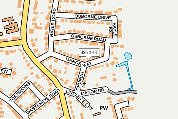 S26 1HR map - OS OpenMap – Local (Ordnance Survey)