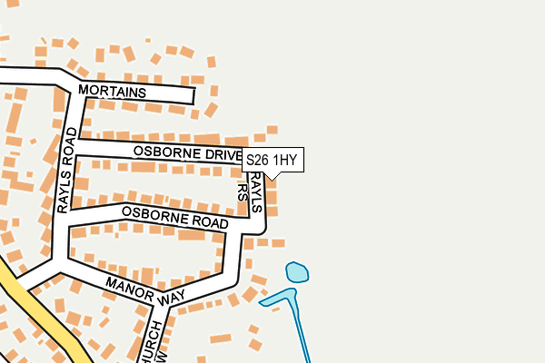 S26 1HY map - OS OpenMap – Local (Ordnance Survey)