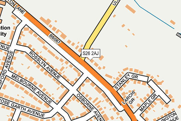 S26 2AJ map - OS OpenMap – Local (Ordnance Survey)