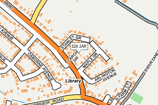S26 2AR map - OS OpenMap – Local (Ordnance Survey)