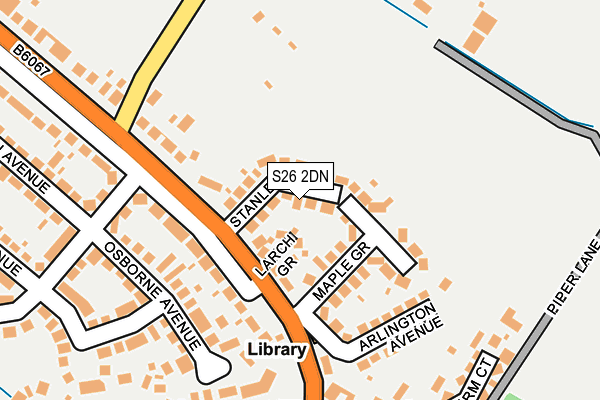 S26 2DN map - OS OpenMap – Local (Ordnance Survey)