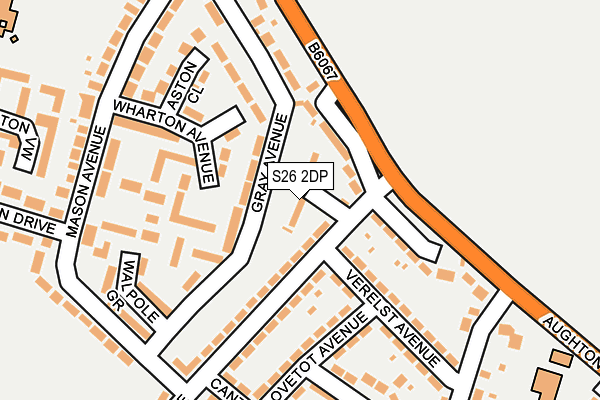 S26 2DP map - OS OpenMap – Local (Ordnance Survey)