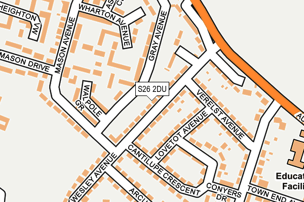 S26 2DU map - OS OpenMap – Local (Ordnance Survey)