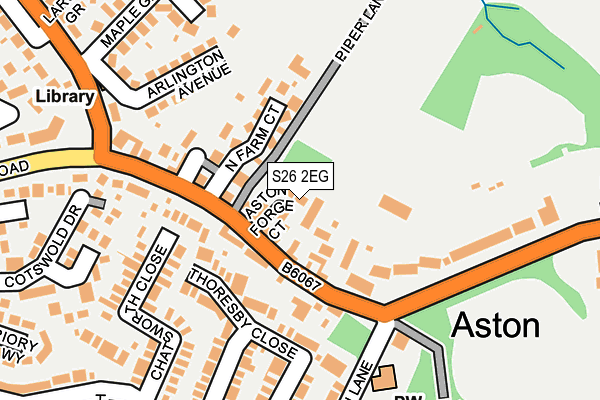 S26 2EG map - OS OpenMap – Local (Ordnance Survey)