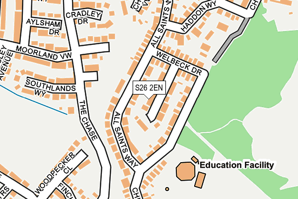 S26 2EN map - OS OpenMap – Local (Ordnance Survey)