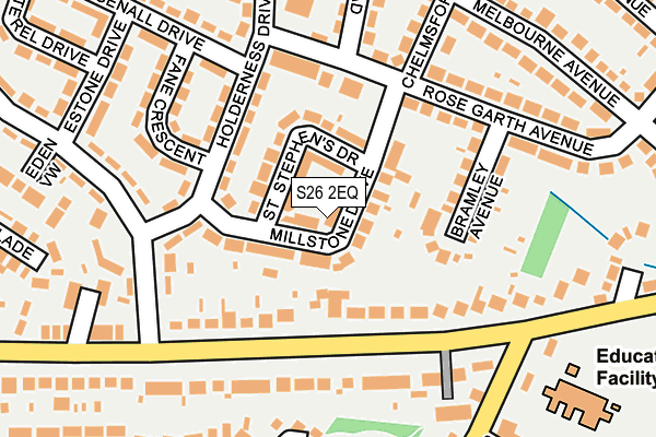 S26 2EQ map - OS OpenMap – Local (Ordnance Survey)