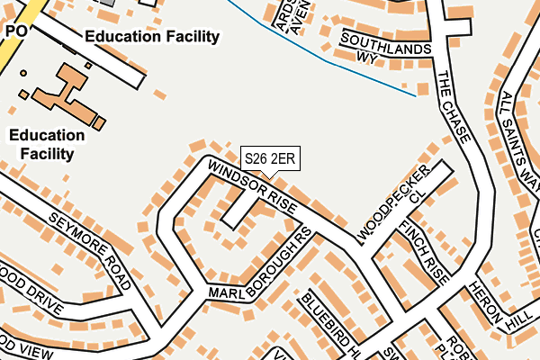 S26 2ER map - OS OpenMap – Local (Ordnance Survey)