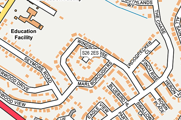 S26 2ES map - OS OpenMap – Local (Ordnance Survey)