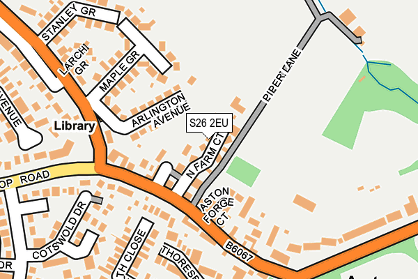 S26 2EU map - OS OpenMap – Local (Ordnance Survey)