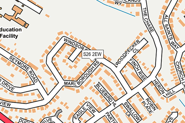 S26 2EW map - OS OpenMap – Local (Ordnance Survey)