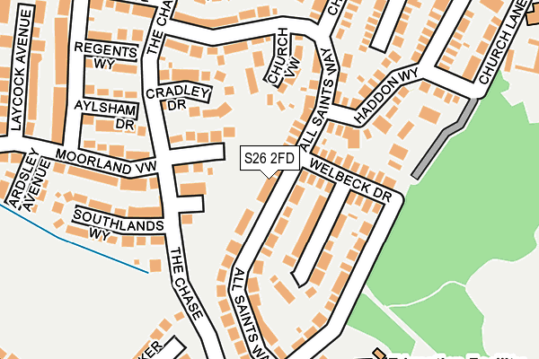 S26 2FD map - OS OpenMap – Local (Ordnance Survey)