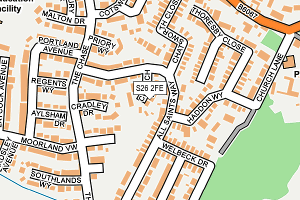 S26 2FE map - OS OpenMap – Local (Ordnance Survey)