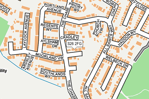 S26 2FG map - OS OpenMap – Local (Ordnance Survey)