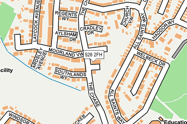 S26 2FH map - OS OpenMap – Local (Ordnance Survey)