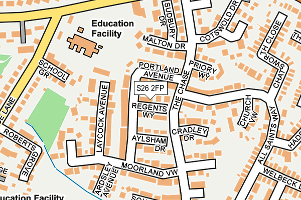 S26 2FP map - OS OpenMap – Local (Ordnance Survey)