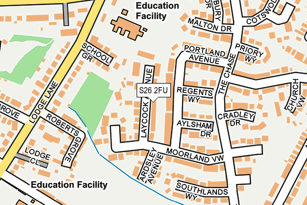S26 2FU map - OS OpenMap – Local (Ordnance Survey)