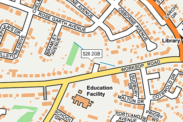 S26 2GB map - OS OpenMap – Local (Ordnance Survey)