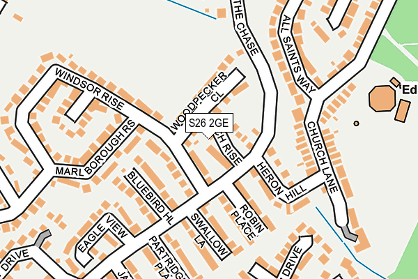 S26 2GE map - OS OpenMap – Local (Ordnance Survey)