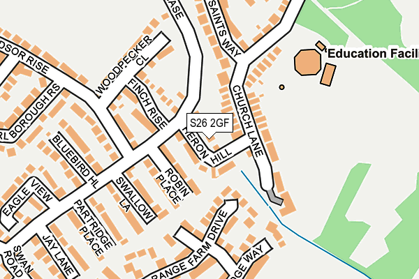 S26 2GF map - OS OpenMap – Local (Ordnance Survey)
