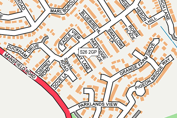 S26 2GP map - OS OpenMap – Local (Ordnance Survey)