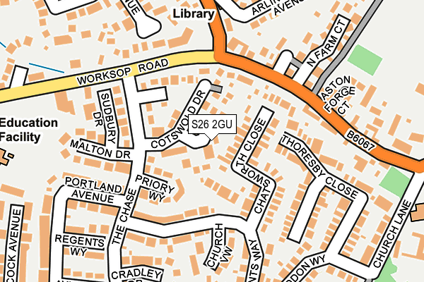 S26 2GU map - OS OpenMap – Local (Ordnance Survey)