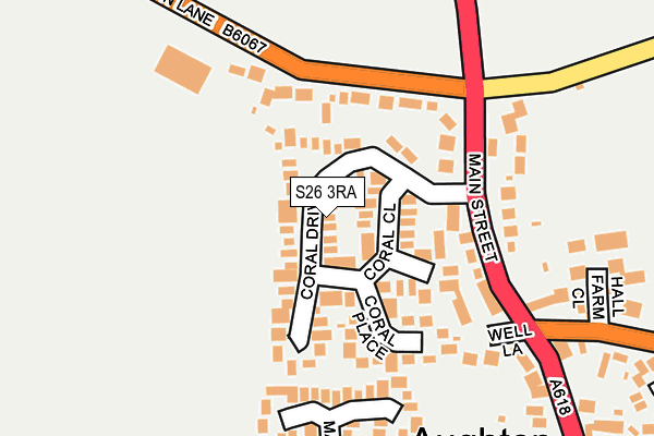 S26 3RA map - OS OpenMap – Local (Ordnance Survey)