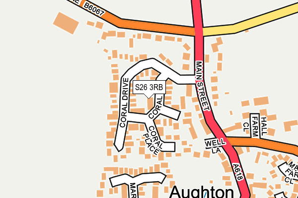 S26 3RB map - OS OpenMap – Local (Ordnance Survey)