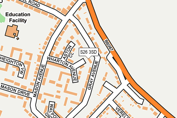 S26 3SD map - OS OpenMap – Local (Ordnance Survey)