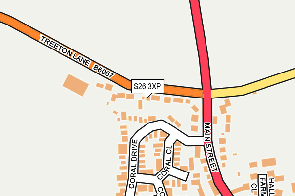 S26 3XP map - OS OpenMap – Local (Ordnance Survey)