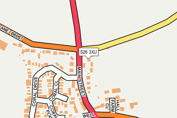 S26 3XU map - OS OpenMap – Local (Ordnance Survey)