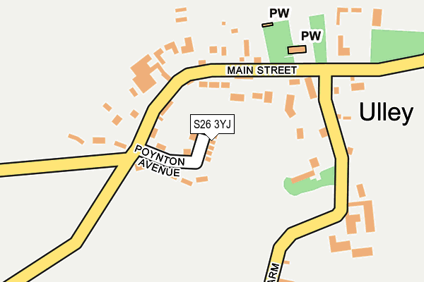 S26 3YJ map - OS OpenMap – Local (Ordnance Survey)
