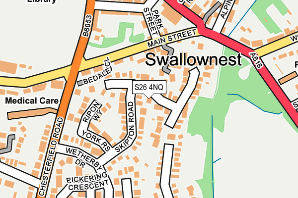 S26 4NQ map - OS OpenMap – Local (Ordnance Survey)