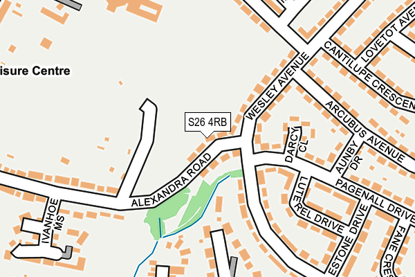 S26 4RB map - OS OpenMap – Local (Ordnance Survey)