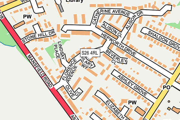 S26 4RL map - OS OpenMap – Local (Ordnance Survey)