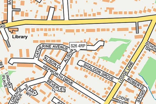 S26 4RP map - OS OpenMap – Local (Ordnance Survey)