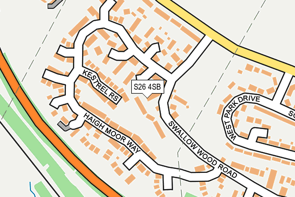 S26 4SB map - OS OpenMap – Local (Ordnance Survey)