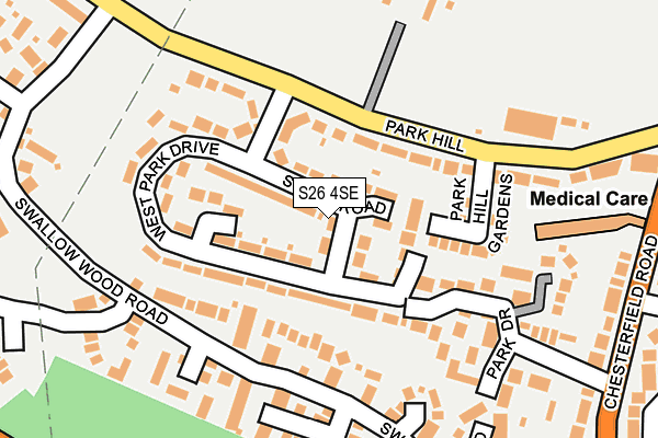 S26 4SE map - OS OpenMap – Local (Ordnance Survey)