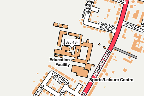 S26 4SF map - OS OpenMap – Local (Ordnance Survey)