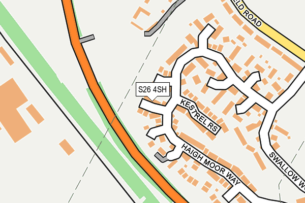 S26 4SH map - OS OpenMap – Local (Ordnance Survey)