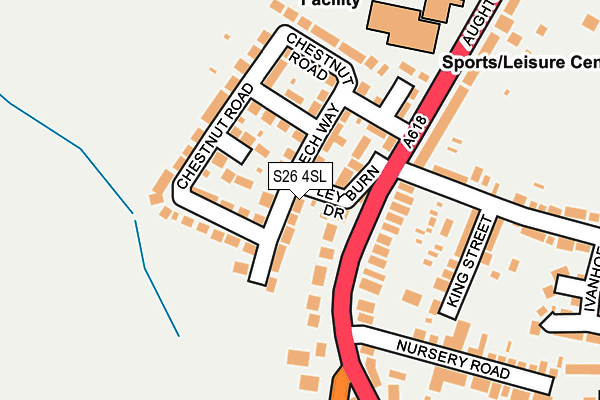 S26 4SL map - OS OpenMap – Local (Ordnance Survey)