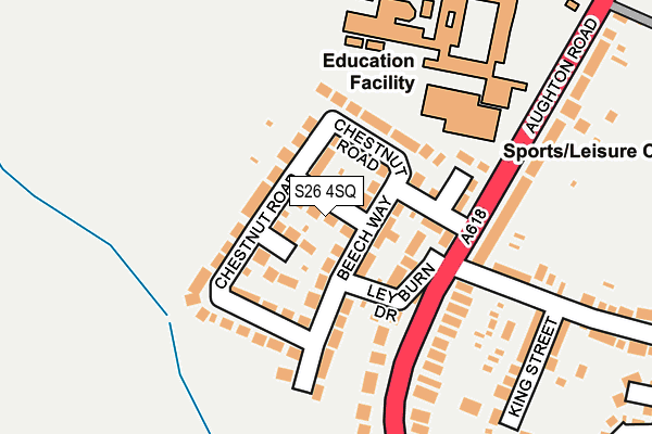S26 4SQ map - OS OpenMap – Local (Ordnance Survey)