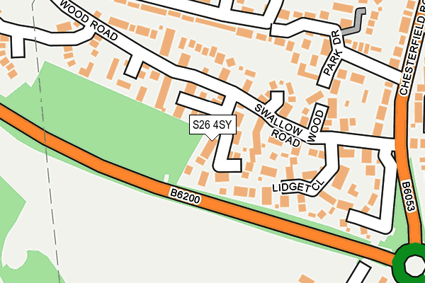 S26 4SY map - OS OpenMap – Local (Ordnance Survey)
