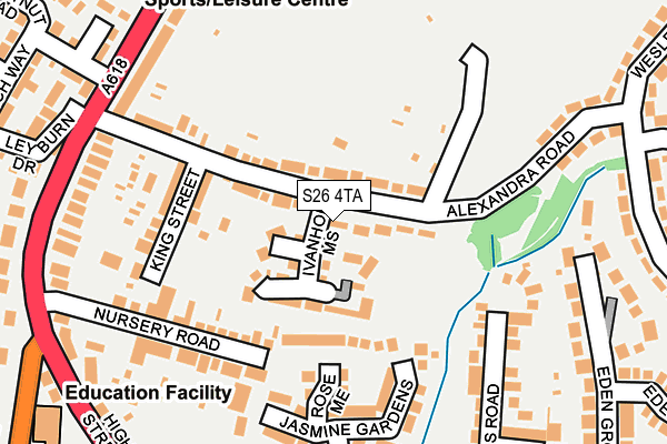 S26 4TA map - OS OpenMap – Local (Ordnance Survey)